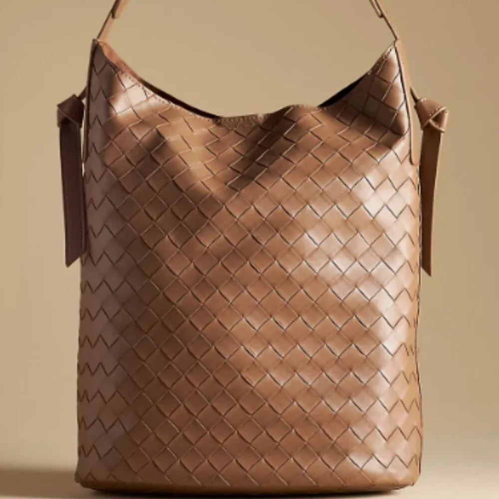 Woven Leather Tote Bag - Brown - Sold Out Online - Picture 2 of 5